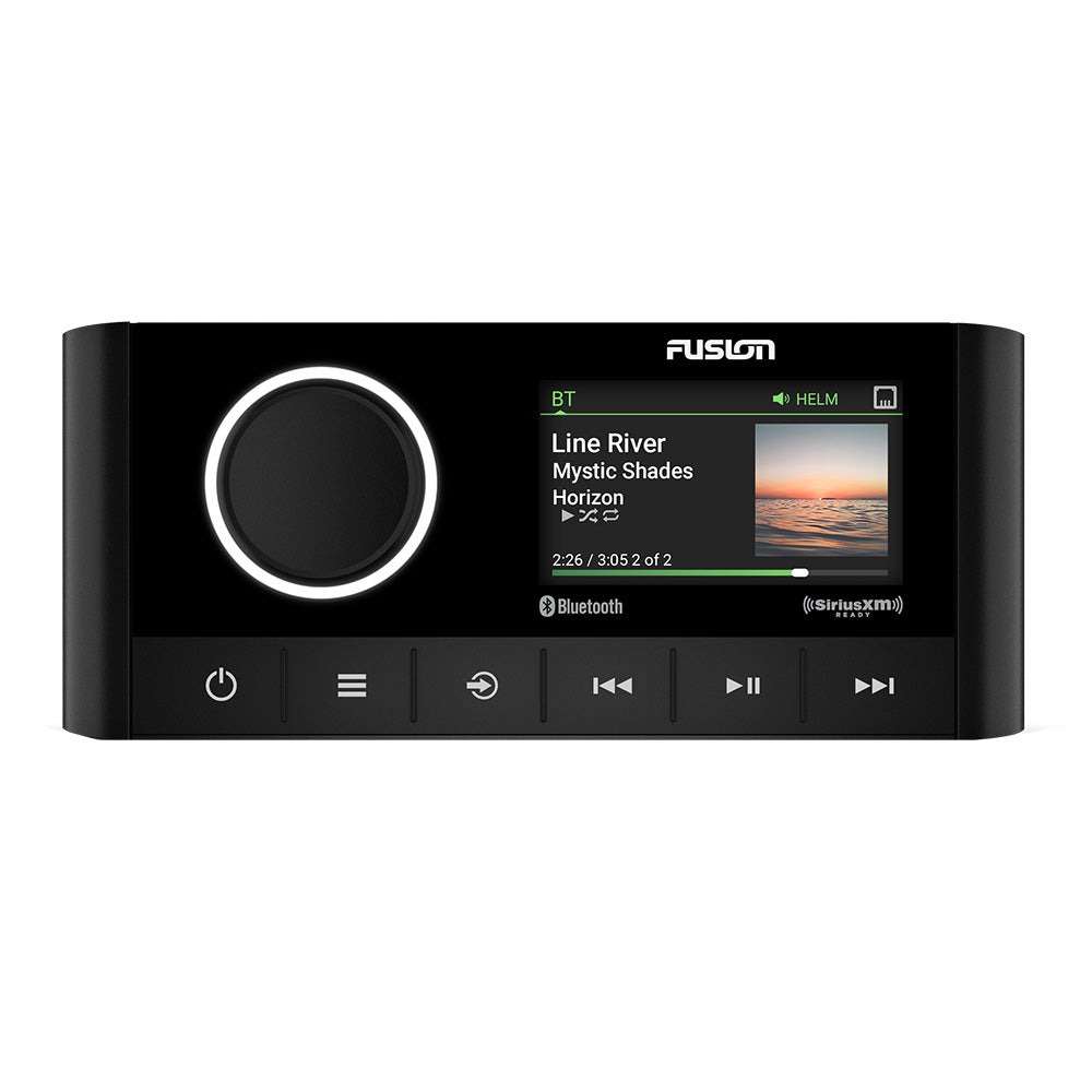 Fusion Apollo MS-RA670 three zone marine stereo with 2.7 inch color LCD and front panel controls