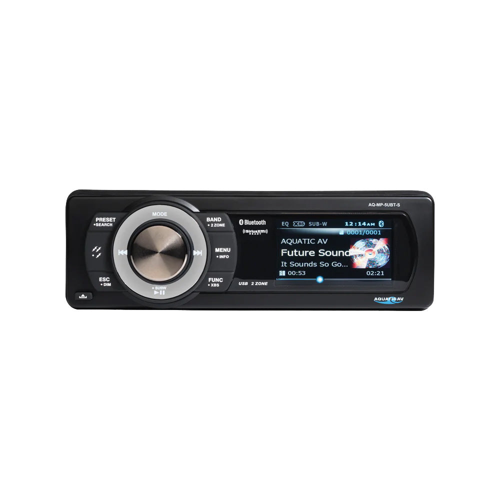 Aquatic AV MP5+ Adventure+ Series stereo, model MP521, with 3 inch color display