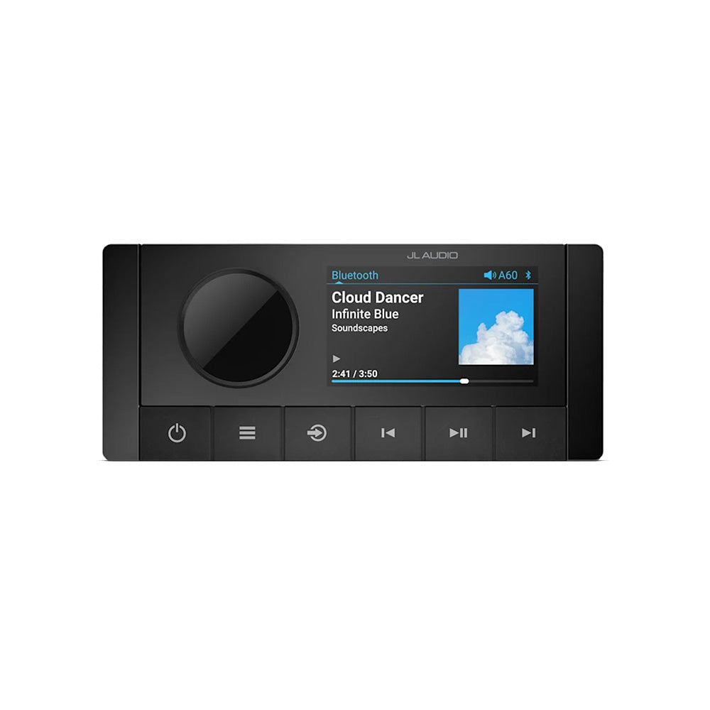 JL Audio A60 marine head unit with 2.95 inch high resolution color display, front view