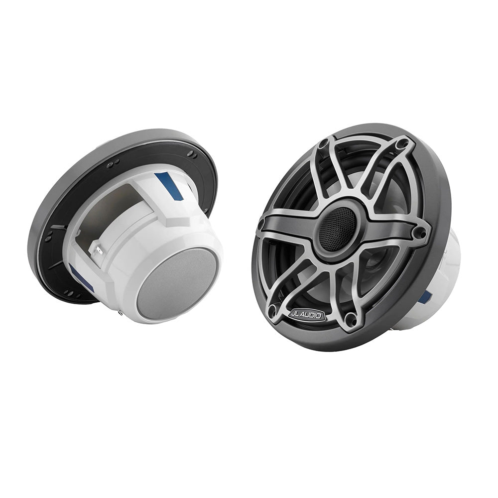 JL Audio M6-650X-S-GmTi 6.5 inch marine coaxial speakers with titanium sport grille