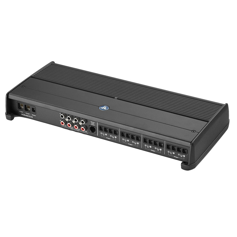 JL Audio XDM800/8 eight channel Class D amplifier with powder coated aluminum housing