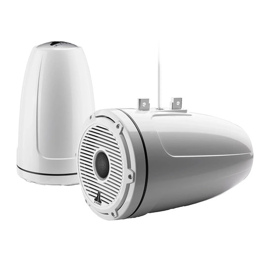 JL Audio M6-880ETXv3-Gw-C-GwGw 8.8 inch white enclosed wake tower speakers with classic grilles