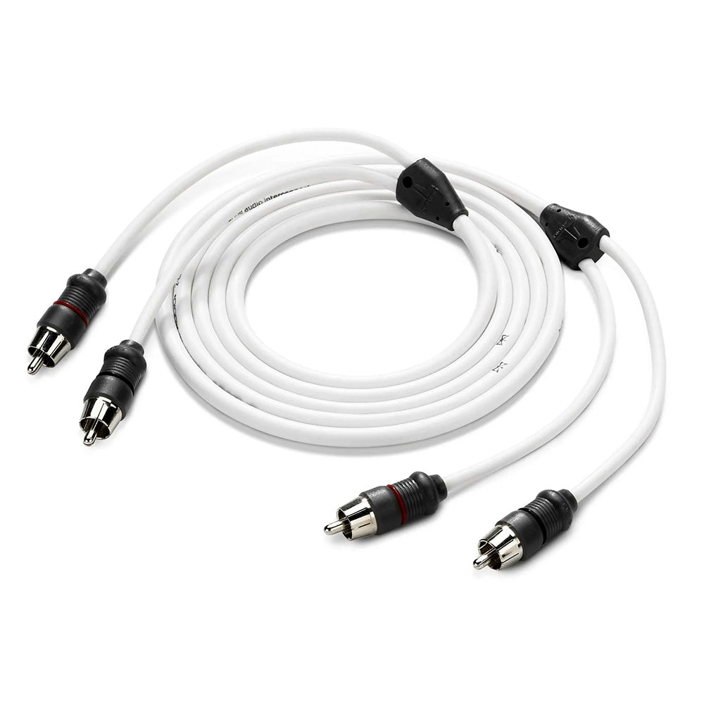 JL Audio XMD-WHTAIC2-6 two-channel 6 foot marine RCA audio cable with molded plugs