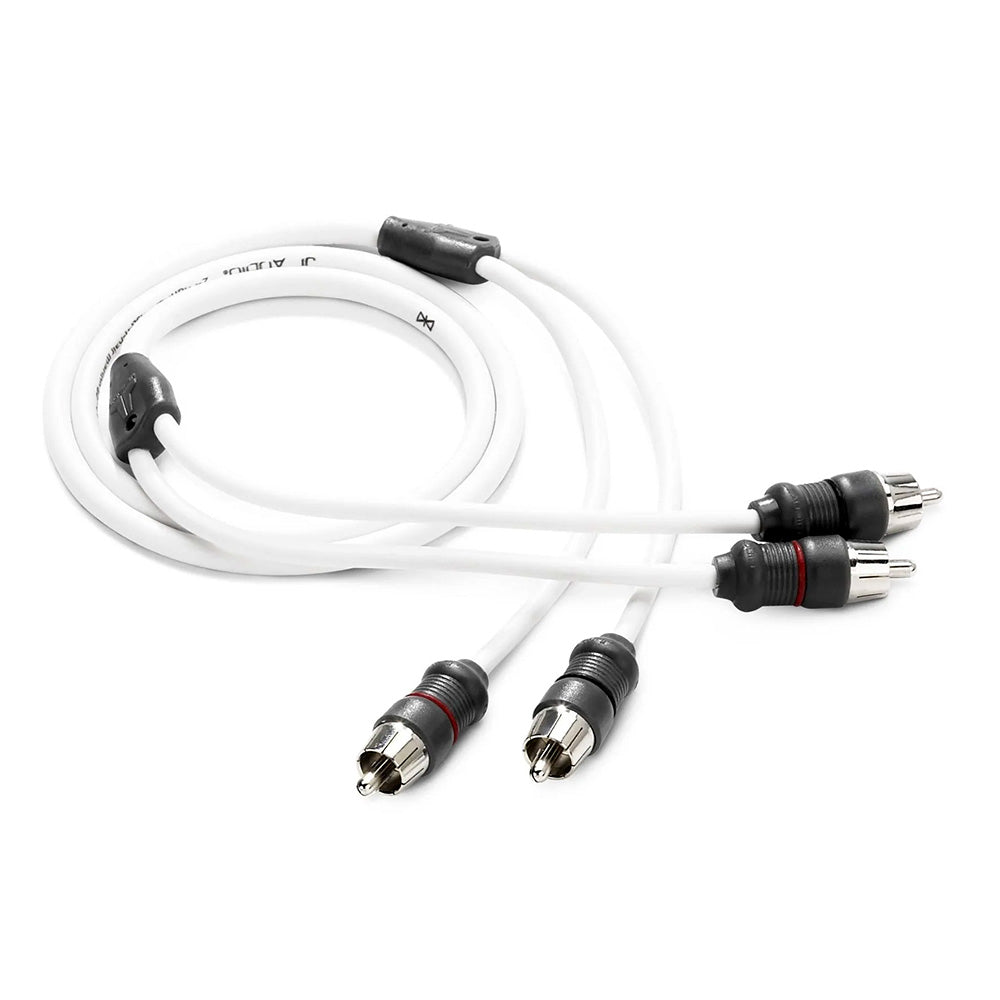 JL Audio XMD-WHTAIC2-3 2-channel 3 foot marine audio RCA interconnect cable with molded connectors