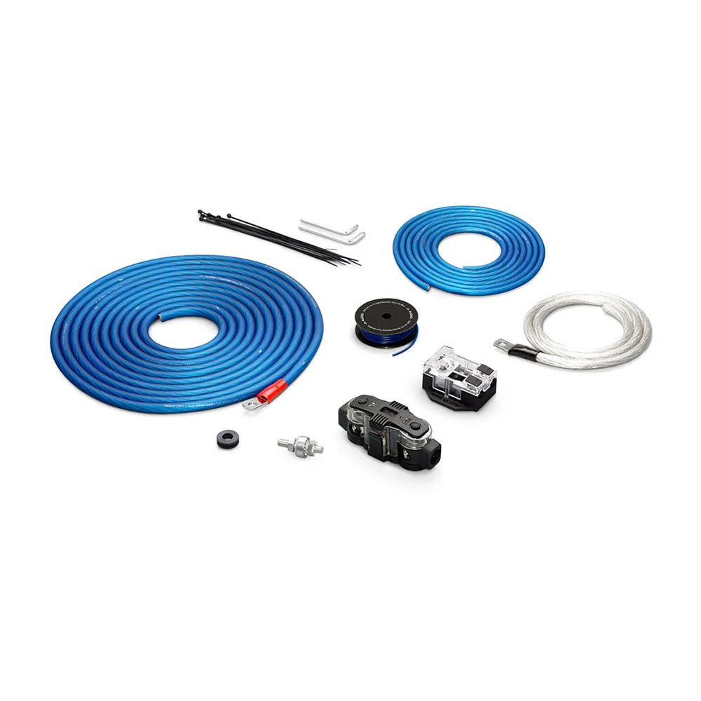 JL Audio XD-PCS4-2B 4 AWG two-amplifier power connection kit with wire, fuse block and distribution block