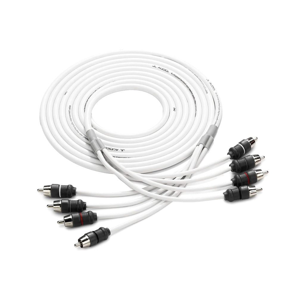 JL Audio XMD-WHTAIC4-12 four-channel 12 foot marine audio RCA interconnect cable