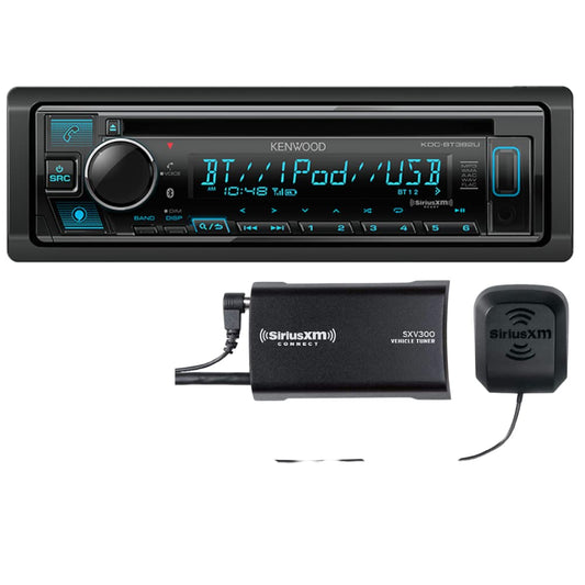 Kenwood KDC-BT282U Single-DIN Bluetooth CD Receiver — Refurbished