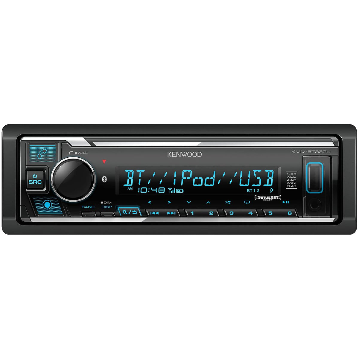 Kenwood KMM-BT332U Single-DIN Digital Media Receiver — Refurbished